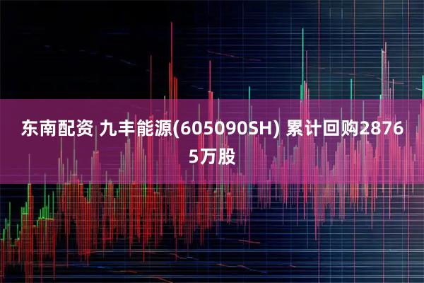 东南配资 九丰能源(605090SH) 累计回购28765万股